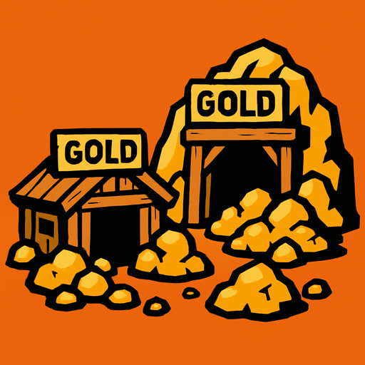 gold mines.
In-Game asset.  2d.  High contrast.  No shadows