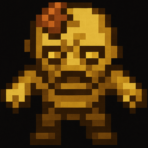Zombie de oro , pixelart