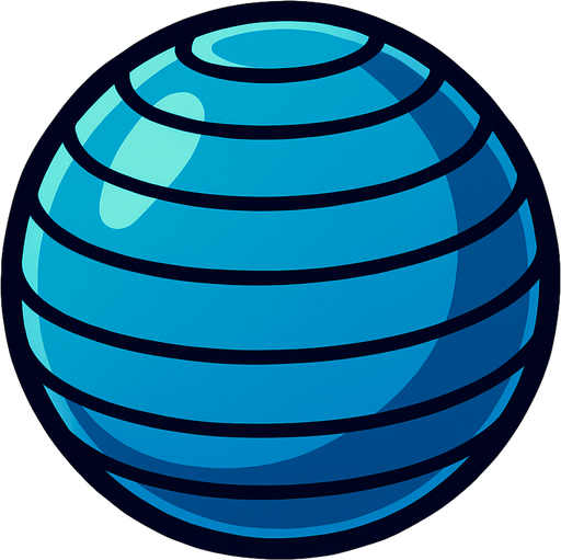 yoga ball.
In-Game asset.  2d.  High contrast.  No shadows