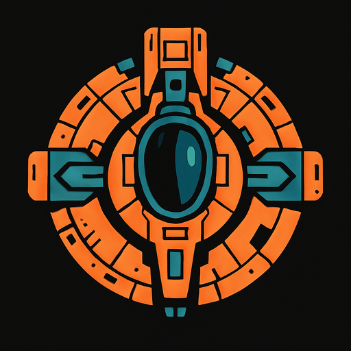 circle shape starship.
In-Game asset.  2d.  High contrast.  No shadows