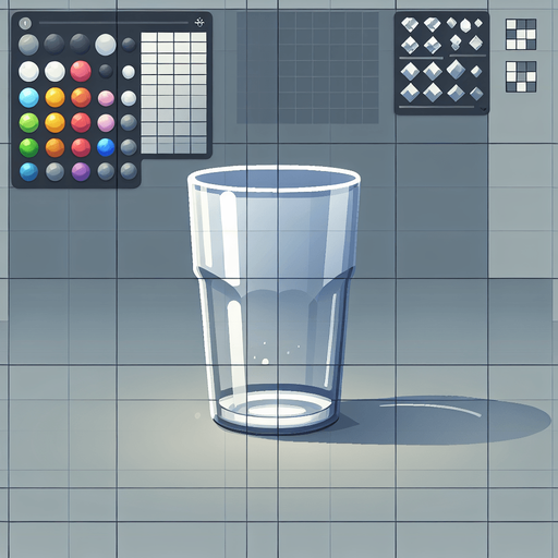An empty drinking glass..
Single Game Texture. In-Game asset. 2d. Blank background. High contrast. No shadows.
