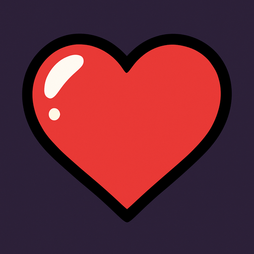 heart.
In-Game asset.  2d.  High contrast.  No shadows