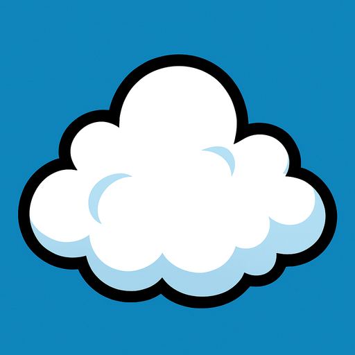 cloud.
In-Game asset.  2d.  High contrast.  No shadows