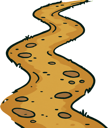 camino de tierra.
In-Game asset.  2d.  High contrast.  No shadows