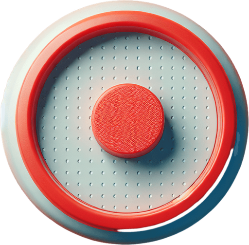 Air hockey paddle. Top view..