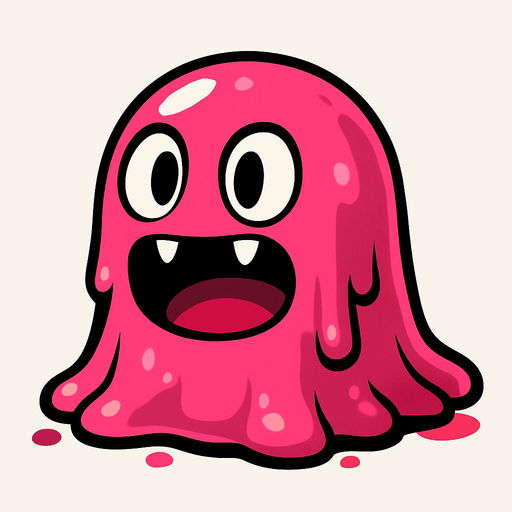 Jelly monster.
In-Game asset.  2d.  High contrast.  No shadows
