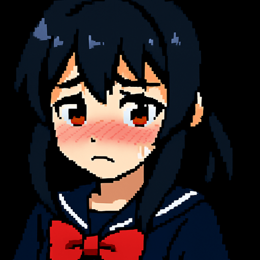 Make her blush and put on a shy expression