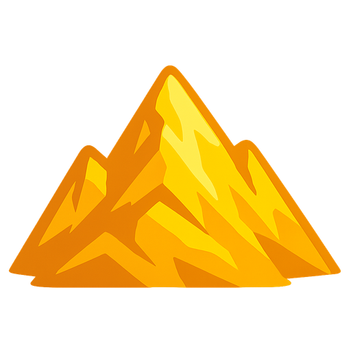 pack mountain, yellow, HD colors.
In-Game asset.  2d.  High contrast.  No shadows.no black lines