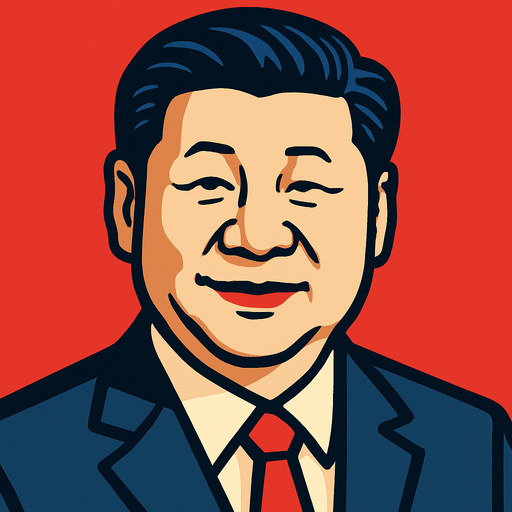 Xi Jinping.
In-Game asset.  2d.  High contrast.  No shadows