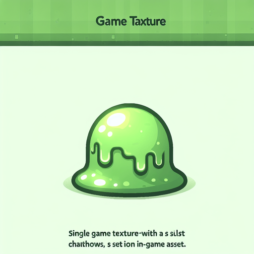 Un slime verde RPG con estilo suave y simple.
Single Game Texture.  In-Game asset.  2d.  Blank background.  High contrast.  No shadows