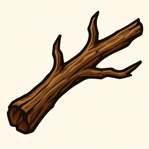 rama de madera.
In-Game asset.  2d.  High contrast.  No shadows