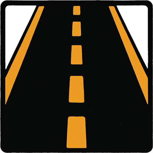 lines in the middle of the road.
In-Game asset.  2d.  High contrast.  No shadows