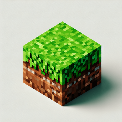 top view of a Minecraft grass block.
Single Game Texture.  In-Game asset.  2d.  Blank background.  High contrast.  No shadows
