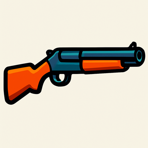 Escopeta.
In-Game asset.  2d.  High contrast.  No shadows