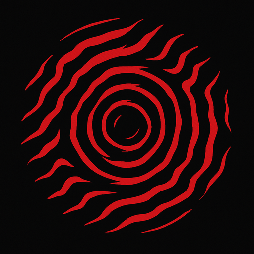 interference Field in red color.
In-Game asset.  2d.  High contrast.  No shadows