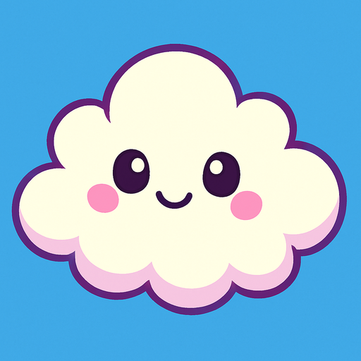 cloud, 2D, animated, cute, My Little Pony style.
In-Game asset.  2d.  High contrast.  No shadows