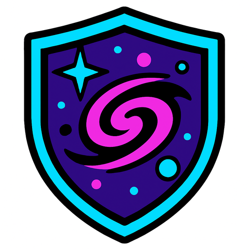 galaktic shield 2d.
In-Game asset.  2d.  High contrast.  No shadows