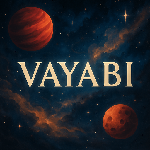 Space and planets view in Fantasy Art that wrote VAYABİ