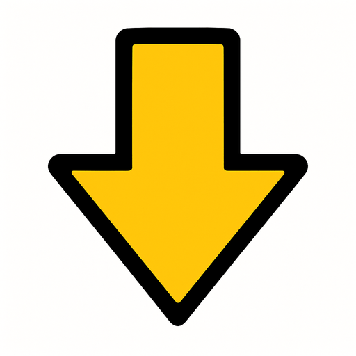 Down arrow.
In-Game asset.  2d.  High contrast.  No shadows