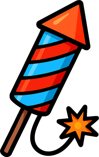 firework.
In-Game asset.  2d.  High contrast.  No shadows