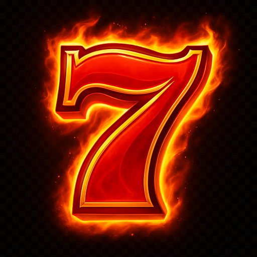 Crea un asset para el símbolo 'C' de Megaways: el Número 7 de la Suerte.
El dígito '7' estilizado, en color dorado o rojo vibrante, con un aura brillante o un ligero efecto de fuego/energía. Tipografía audaz y elegante. Debe transmitir suerte y la promesa de un gran premio (30x). Estilo de casino festivo. Fondo transparente.
In-Game asset.  2d.  High contrast.  No shadows