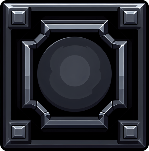 grey square, black border.
Single Game Texture. In-Game asset. 2d. Blank background. High contrast. No shadows.
