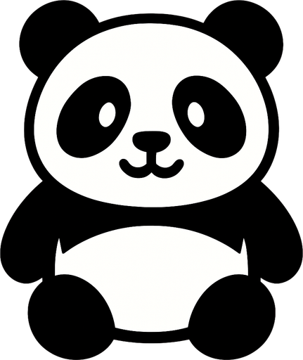 Panda.
In-Game asset.  2d.  High contrast.  No shadows
