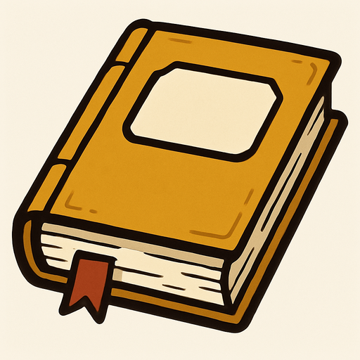kitap.
In-Game asset.  2d.  High contrast.  No shadows