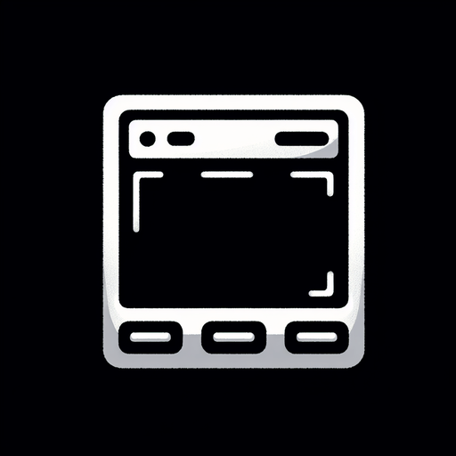 a basic empty ui popup with a black background.
Single Game Texture. In-Game asset. 2d. Blank background. High contrast. No shadows.