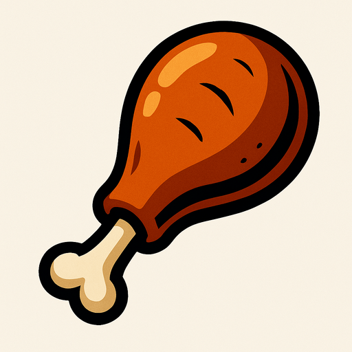Pavo pierna.
In-Game asset.  2d.  High contrast.  No shadows