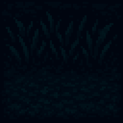 Cesped oscuro de noche pixel art.
In-Game asset.  2d.  High contrast.  No shadows