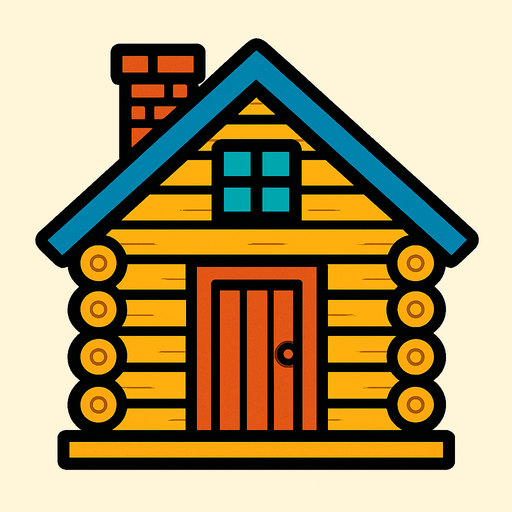 cabin.
In-Game asset.  2d.  High contrast.  No shadows