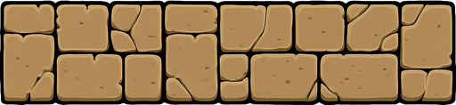Has un suelo con las dimensiones de 2028×20.
In-Game asset.  2d.  High contrast.  No shadows