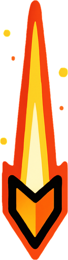 laser bullet down.
In-Game asset.  2d.  High contrast.  No shadows