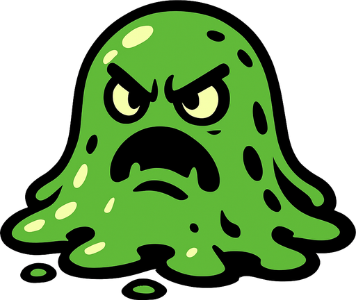 get an enemy in the form of slime.
In-Game asset.  2d.  High contrast.  No shadows