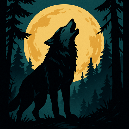 Aullidos del bosque, algo realista.
In-Game asset.  2d.  High contrast.  No shadows