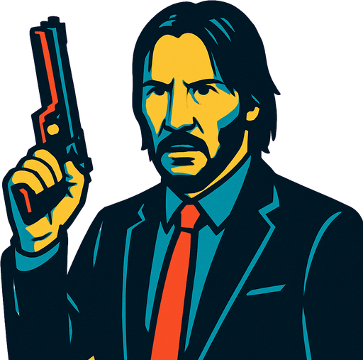 do john wick.
In-Game asset.  2d.  High contrast.  No shadows