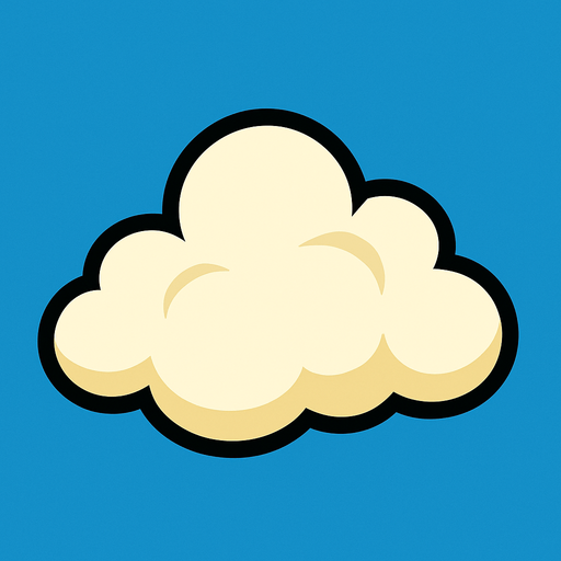 cloud.
In-Game asset.  2d.  High contrast.  No shadows