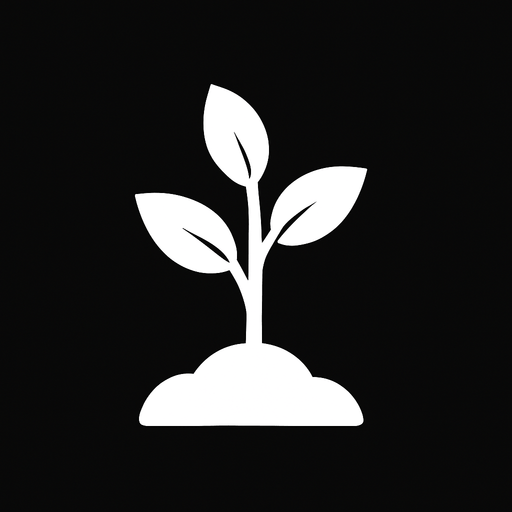 plant icon 
white.
In-Game asset.  2d.  High contrast.  No shadows