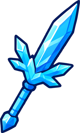 Ice Spear  inspired by Pokemon and Digimon.
In-Game asset.  2d.  High contrast.  No shadows