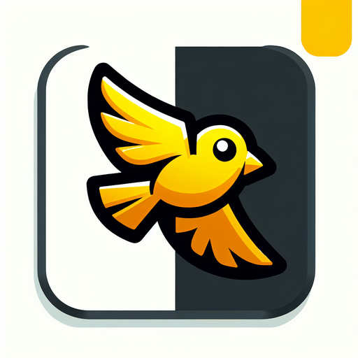 Yallow animated flying bird right side.
Single Game Texture. In-Game asset. 2d. Blank background. High contrast. No shadows.