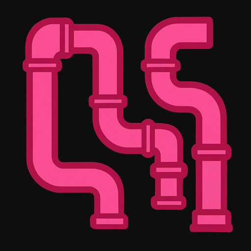 Tuyaux rose.
In-Game asset.  2d.  High contrast.  No shadows