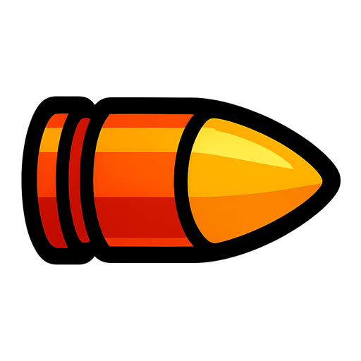 playerBullet.
In-Game asset.  2d.  High contrast.  No shadows