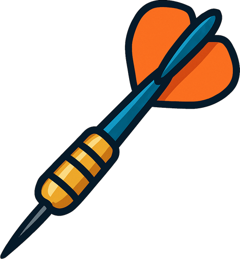 Dart.
In-Game asset.  2d.  High contrast.  No shadows