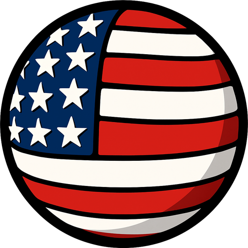 america flag ball head.
In-Game asset.  2d.  High contrast.  No shadows