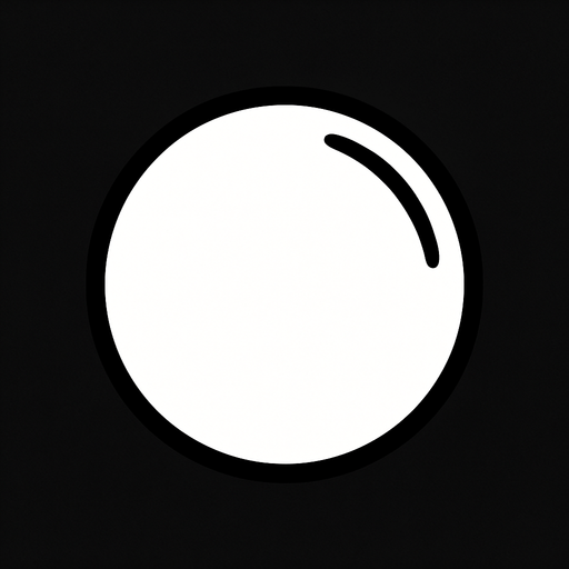 small white ball.
In-Game asset.  2d.  High contrast.  No shadows