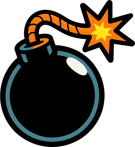 bomb.
In-Game asset.  2d.  High contrast.  No shadows