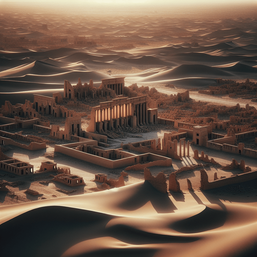 ruins of an ancient city in the desert