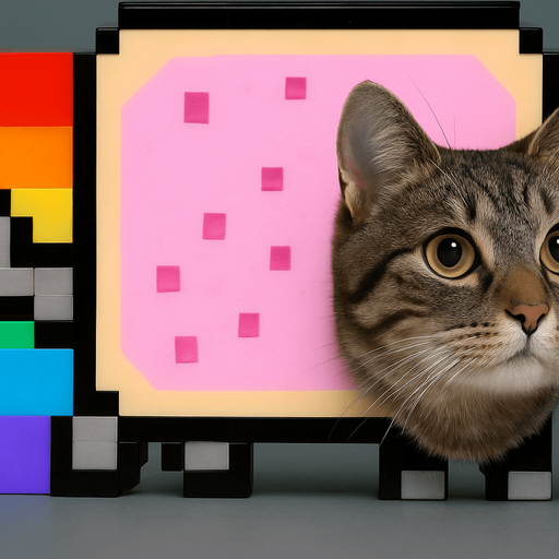 Photo-realistic cat head