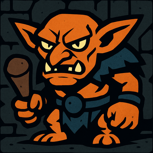 2d stylized dungeon enemy.
In-Game asset.  2d.  High contrast.  No shadows